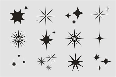 Free Vector Flat Sparkling Star Collection