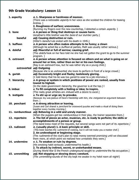 9th Grade English Worksheets Worksheet Resume Examples