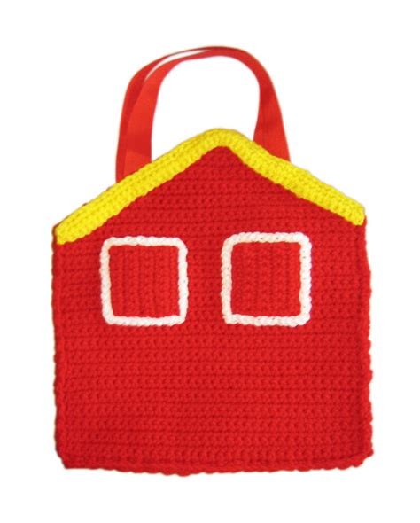 Barnyard Red Farm Bag With Animals Pdf Email Crochet Pattern Etsy