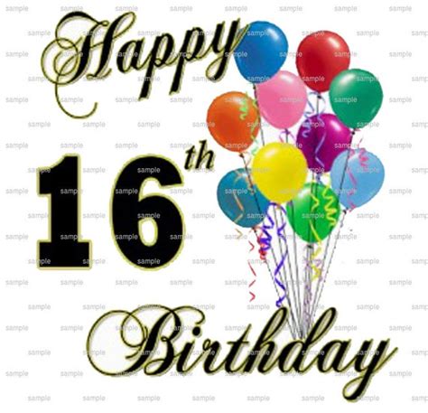 Pour batter into your cake pan. Happy 16th Birthday Edible Cake and Cupcake Topper For
