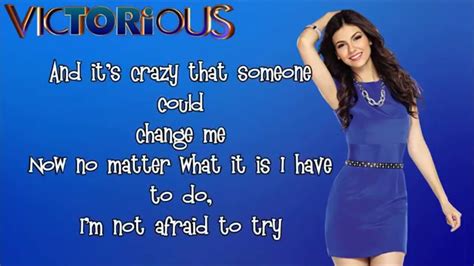 Youre The Reason Victoria Justice Victorious Lyrics Youtube