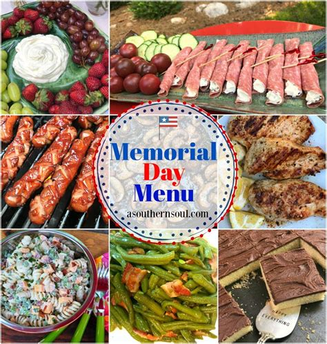 There's no better way to spend a night than with a dinner party. Memorial Day Menu | Party food menu, Memorial day foods ...
