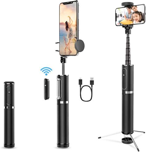 Selfie Stativ ausziehbarer Taschen Selfie Ständer mit Bluetooth