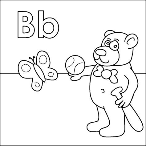 Letter B coloring page - Coloring Pages 4 U