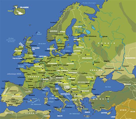 Carte d'Europe - JohoMaps