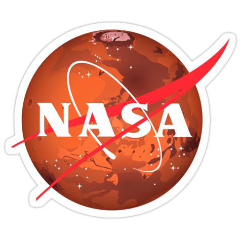 Nasa Mars Logo Stickers By Havran Redbubble