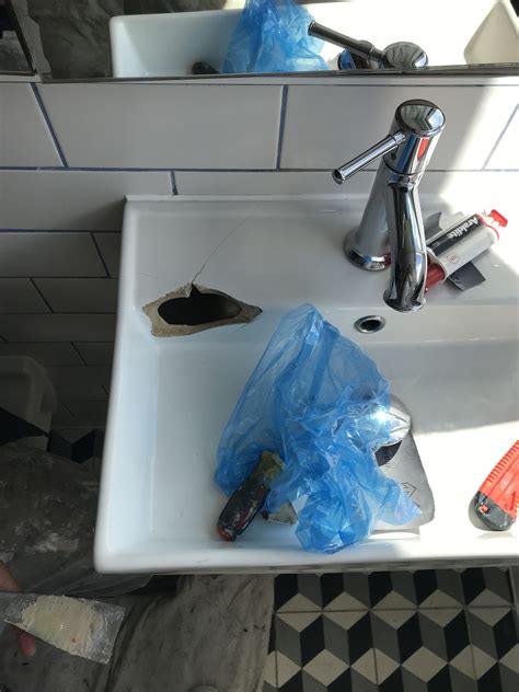 It also occurs due to highly fluid plaster material, which is applied on the surface. Sink Crack Repair | Crack, Chip, Scratch | London, Essex ...