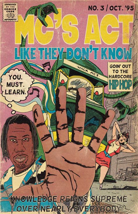 krs 1 “mc s act like they don t know” comic art by me r 90shiphop