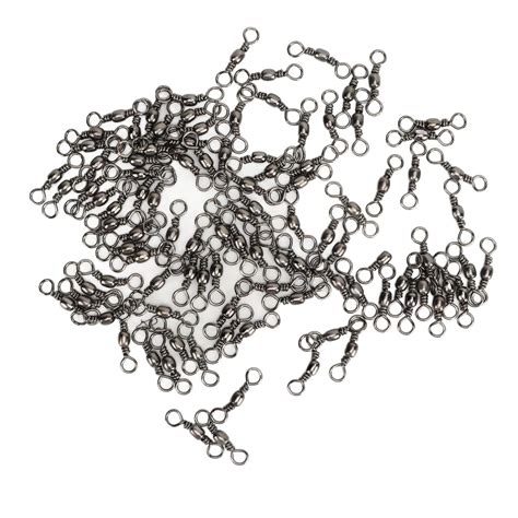 Fishing Line Connector, Black Plated High Carbon Steel Stable Rotation