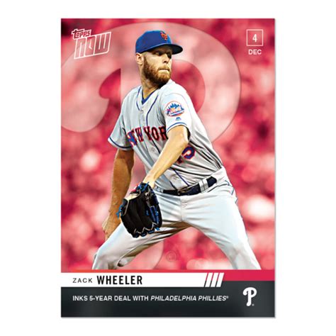 Zack Wheeler MLB TOPPS NOW Card OS Print Run