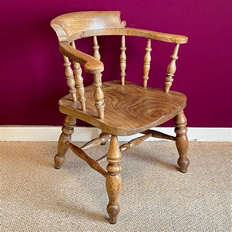 19th Century Elm Captains Chair Antique Chairs Hemswell Antique Centres