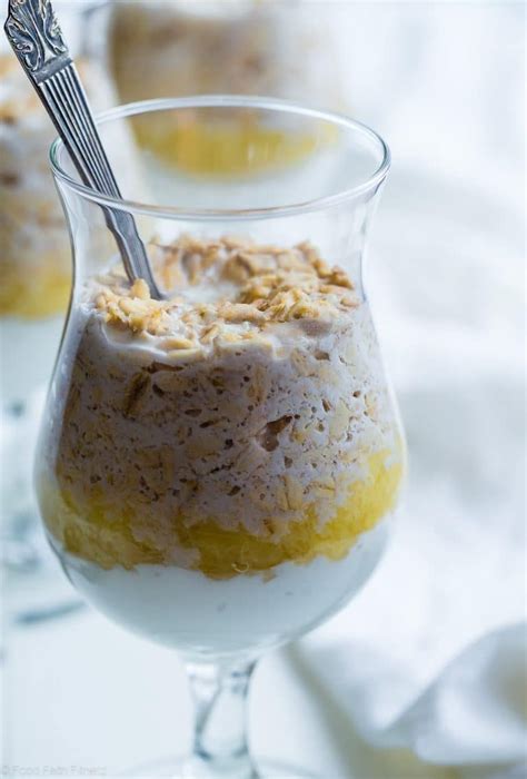 Simple peanut butter overnight oats made with just 5 ingredients and 5 minutes prep time. 5 Ingredient Pina Colada Overnight Oats - Wake up to a tropical vacation with these healthy ...