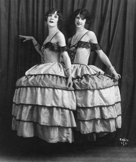 The Bigwood Twins Vaudeville Female Impersonators Circa 1920
