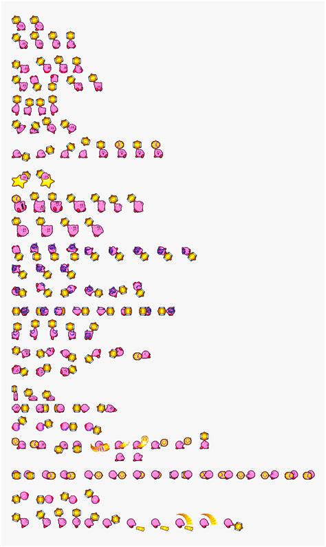 Transparent Kirby Sprite Png Kirby Hammer Sprite Sheet Png Download