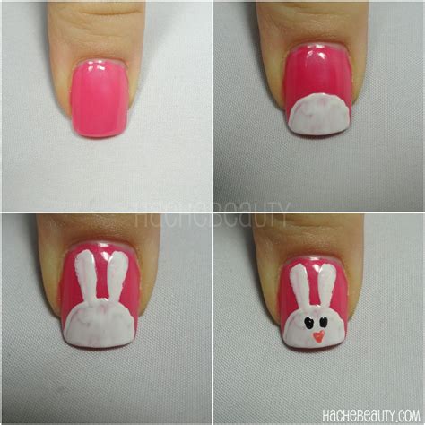 A continuación utiliza una lima más gruesa para retirar los residuos de antiguos tratamientos. Tutorial en fotos: Uñas con conejitos | Diseños de uñas, Uñas paso a paso, Tutorial uñas