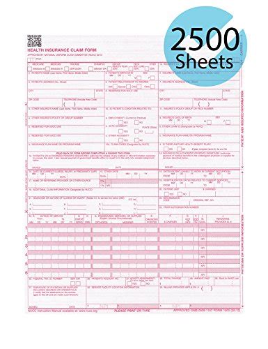 Ub 04 Hospital Claim Form Laser Cut Sheet 2500case Q9 Pro Dexto