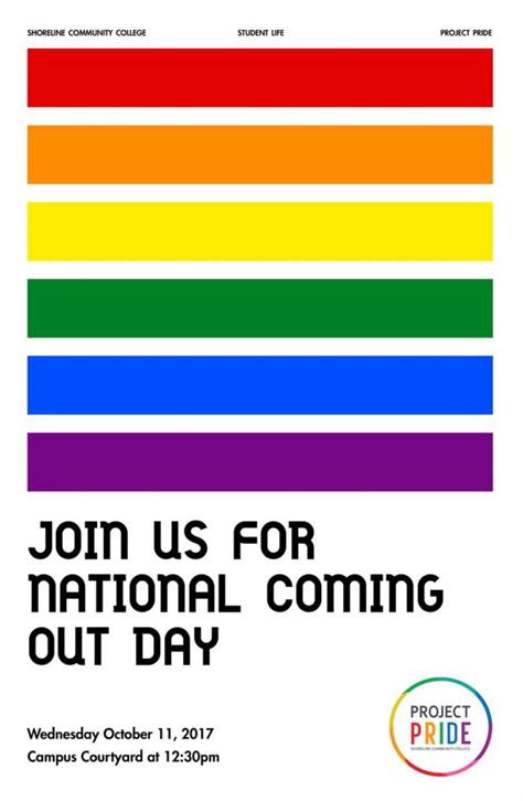 National Coming Out Day Celebration Wed Oct 11 Shoreline Today