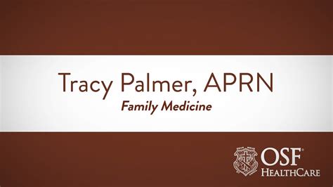 Tracy Palmer Aprn Osf Healthcare Youtube