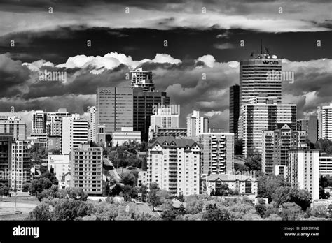 Edmonton Skyline Alberta Canada Stock Photo Alamy