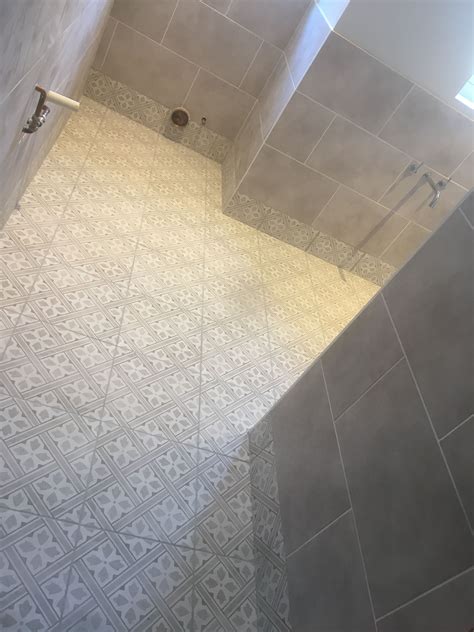 Laura Ashley Mr Jones Dove Grey Josette Grey Tiles Bathroom Shower Freestanding Bath Tile