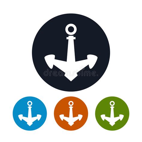 Anchor Button Icon Stock Illustrations 3343 Anchor Button Icon Stock