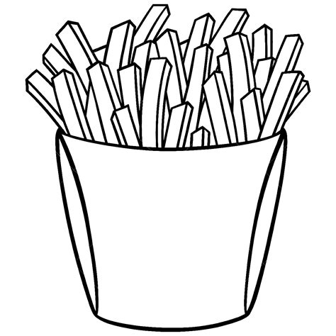 French Fries Pages Coloring Pages