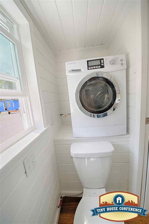 The first question to be answered is whether you need a front load or a that is why drums of washing machines are smaller than drums of dryers. A ventless washer dryer combo in a tiny house bathroom at ...