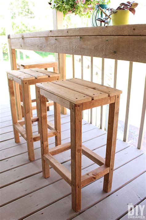 How To Build Outdoor Bar Stools The Diy Dreamer
