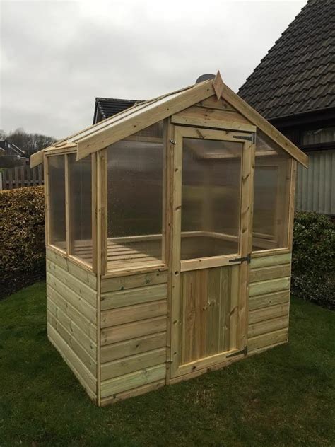 4x6 Wooden Greenhouse Frame Only Pressure Treated 4ft X 6ft Wide