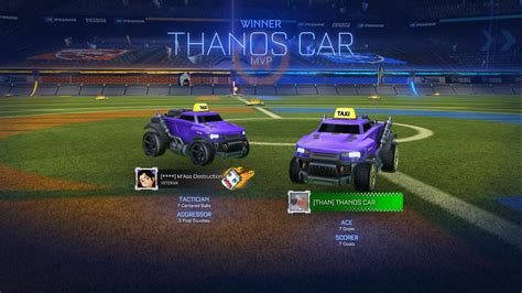 Thanos Car Wins Rocket League Rokbuddyretard