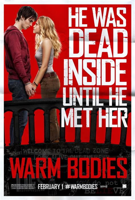 After a zombie becomes involved with the girlfriend of one of his victims, their romance sets in motion a sequence of events that might transform the entire lifeless world. Warm Bodies Characters Posters - Warm Bodies Movie Photo ...