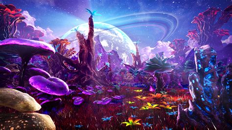 在环境创建的alien Planet Fantasy Environment Jungle Plants 虚幻引擎商城