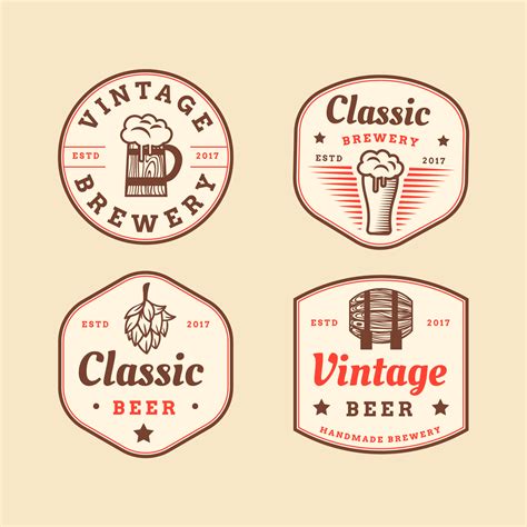 Free Vintage Classic Beer Brewery Logo Template