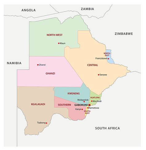 Printable Blank Botswana Map With Outline Transparent Map Images And Photos Finder