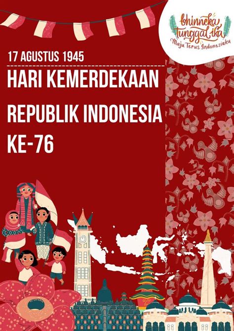 Kemerdekaan Republik Indonesia Desain Pamflet Desain Tipografi
