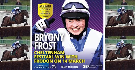Bryony frost became the first female jockey to win the king george vi chase, riding frodon to victory at kempton. Bryony Frost Voted Jockey of the Month after Fantastic ...
