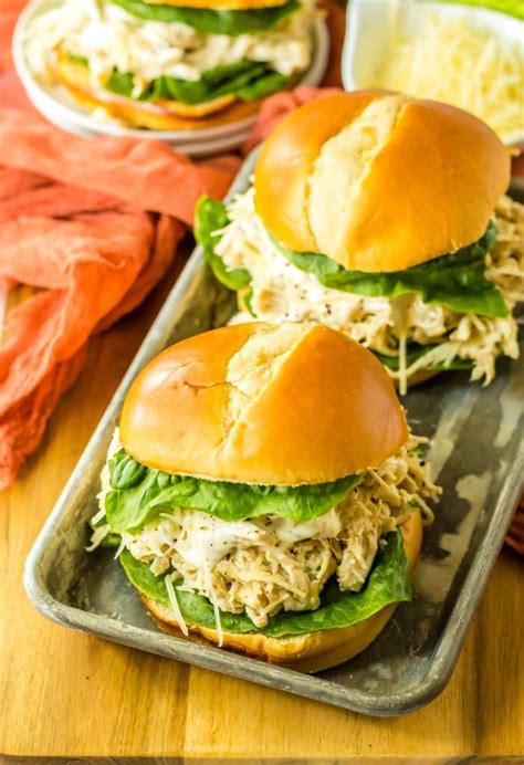Slow Cooker Chicken Caesar Sandwiches Life With The Crust Cut Off