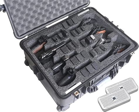 Case Club Waterproof 8 Pistol Case With 2 Silica Gel Canisters Hard