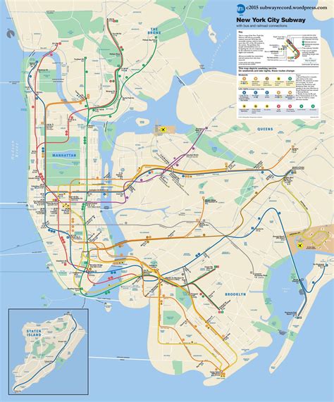 Mta Subway Map With Only The Stations That Are Wheelchair Accessible