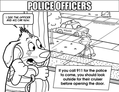 In an emergency dial 911 coloring page that you can customize and print for kids. | Elementary Safety