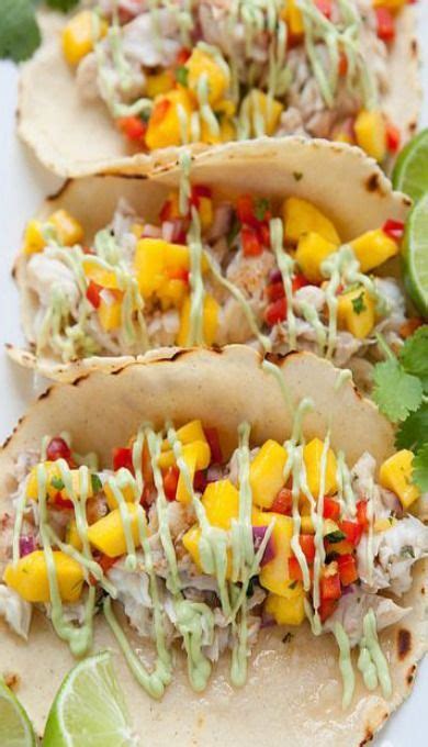 Maybe you would like to learn more about one of these? Fish Tacos with Mango Salsa and Avocado Cream Sauce ...