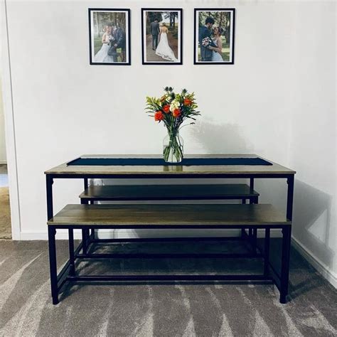 This cool looking dining bench is sure. Lomond Dining Table and Bench Set, Grey Washed Mango Wood ...