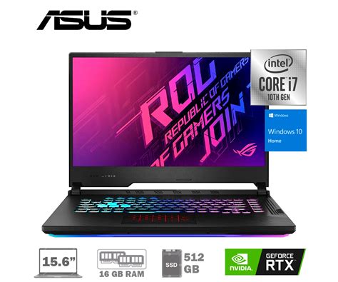 Laptop Gaming Asus Rog Strix G15 G512lw 156 Fhd Core I7 10750h Ram