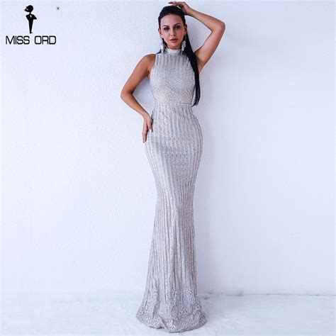 Missord 2018 Sexy Summer O Neck Sleeveless Glitter Evening Elegant Party Maxi Dresses Ft18302