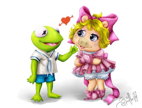 Luiz Rafaello Fan Art Kermit And Miss Piggy Kermit The Frog Disney