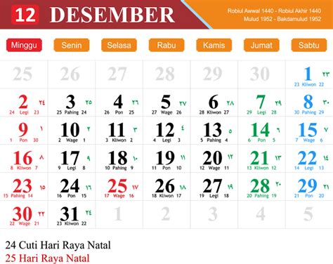 2018 calendar with updated malaysian holidays unveiled | 960 x 952. Kalender 2018 bulan Desember