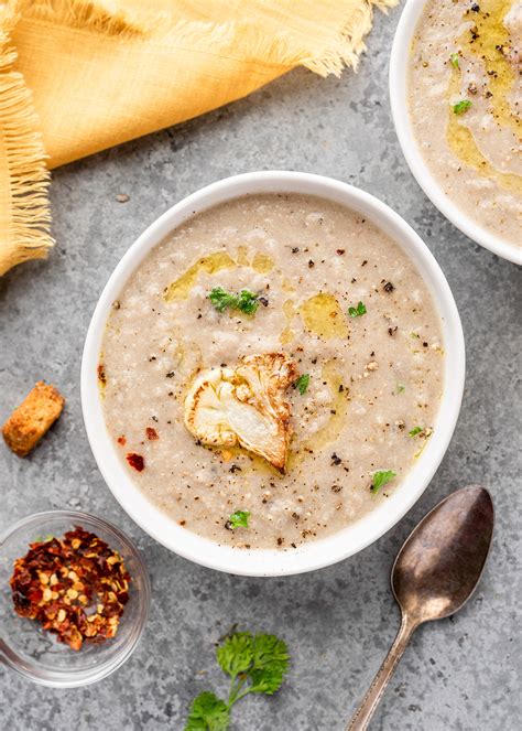 Creamy Roasted Cauliflower Soup Gimme Delicious Char Bett Drive In