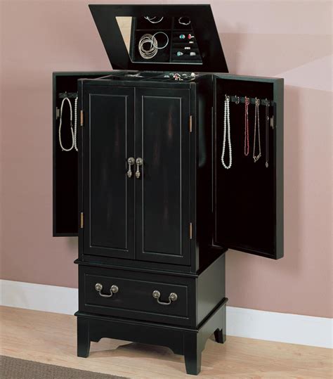 Maybe you would like to learn more about one of these? Coaster 900095 Black Wood Jewelry Armoire - Steal-A-Sofa ...