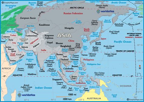 Seas In Asia Map Australia Map