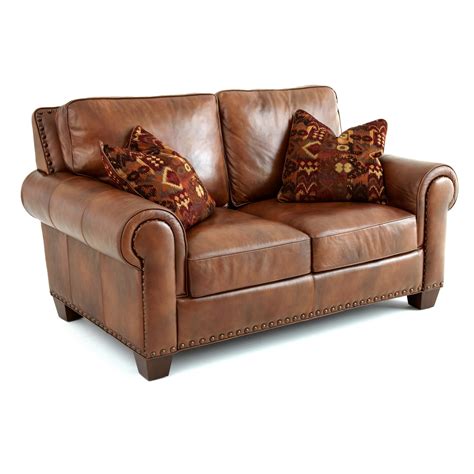 Start out by keeping it simple in the living room. Steve Silver Silverado Leather Loveseat with 2 Accent ...